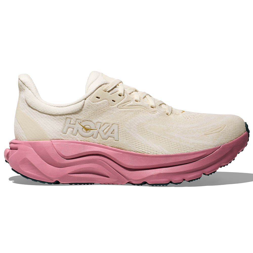 Women's Hoka Arahi 8, Alabaster/Lingonberry, 9 B Medium