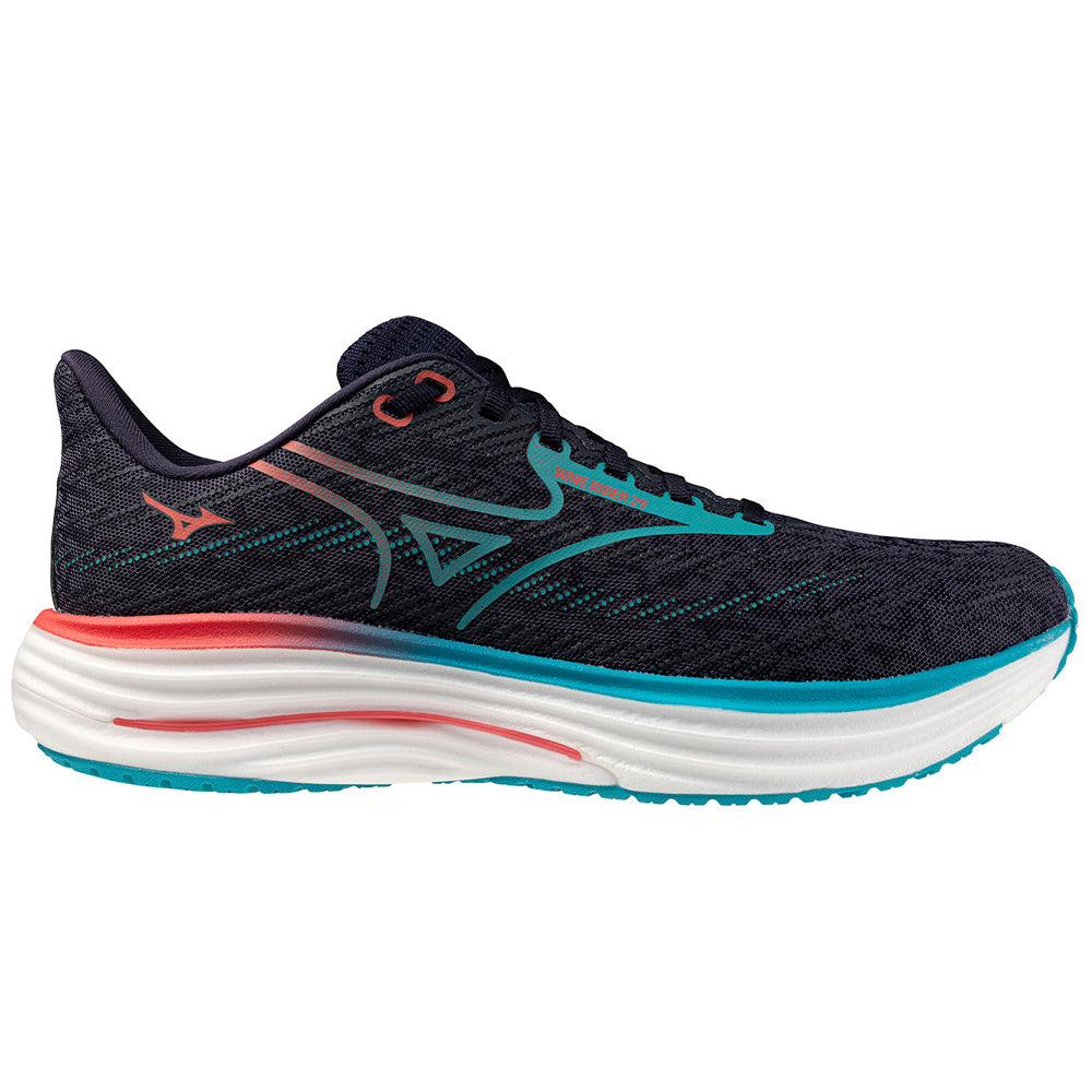 Men's Mizuno Wave Rider 29, Odyssey Grey/Capri Breeze, 8 D Medium