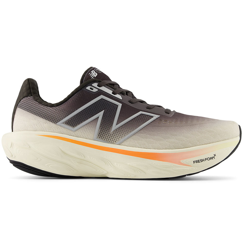 Men's New Balance Fresh Foam X 1080v14, Black Cement/Angora/Hot Mango, 14 2E Wide