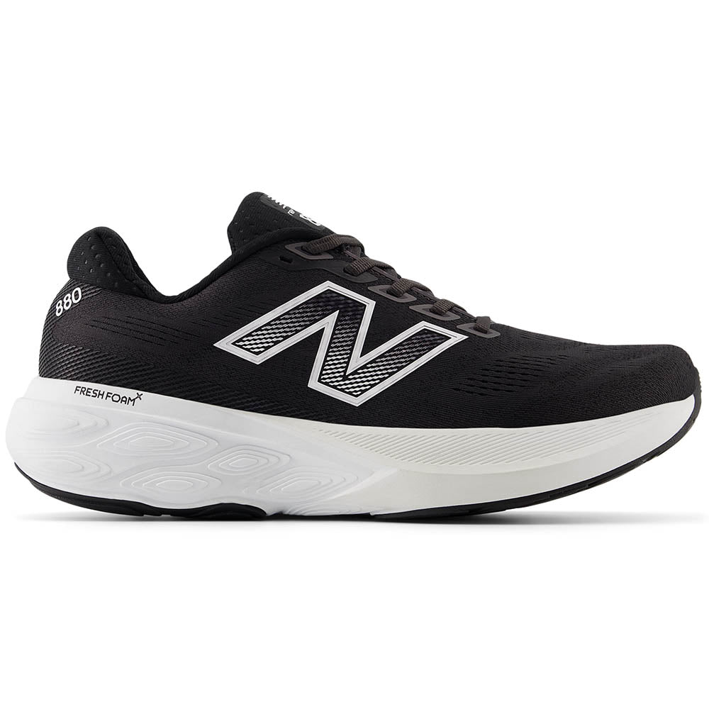 Men's New Balance Fresh Foam X 880v15, Black/White/Reflection, 10.5 2E Wide