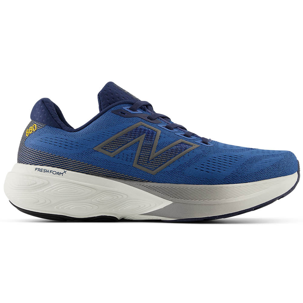Men's New Balance Fresh Foam X 880v15, Sea Stone/NB Navy/Marmalade, 9.5 4E Extra Wide