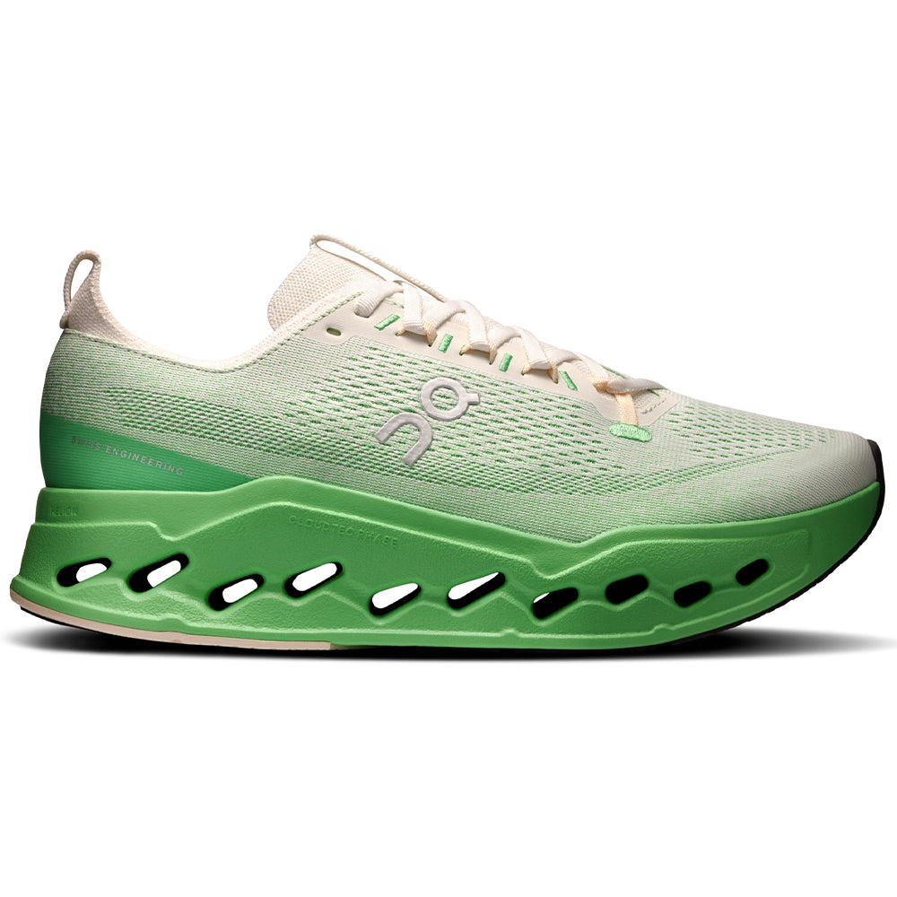 Men's On Cloudsurfer Max, Ivory/Honeydew, 11 D Medium