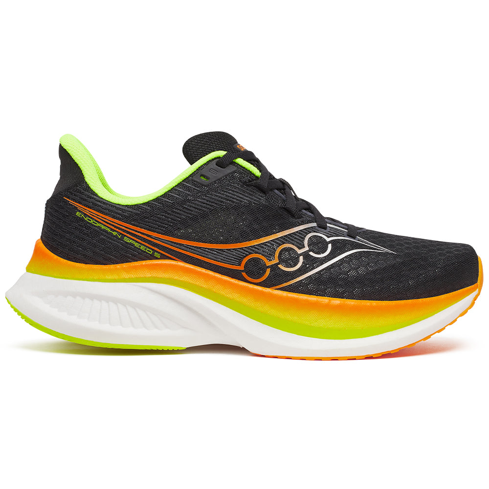 Men's Saucony Endorphin Speed 5, Black/Vo2, 10 D Medium