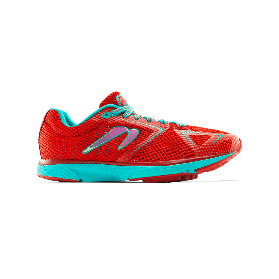 Womens Newton Running Distance S 11, Ruby Red/Aqua, 5 B Medium
