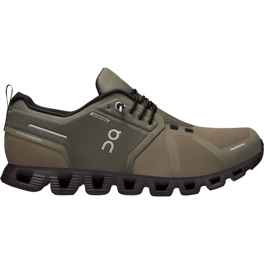 Men's On Cloud 5 Waterproof, Olive/Black, 11.5 D Medium