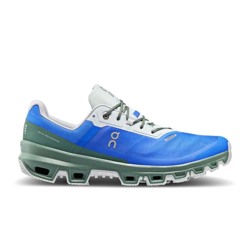 Womens On Cloudventure Waterproof 3, Cobalt/Ivy, 7 B Medium