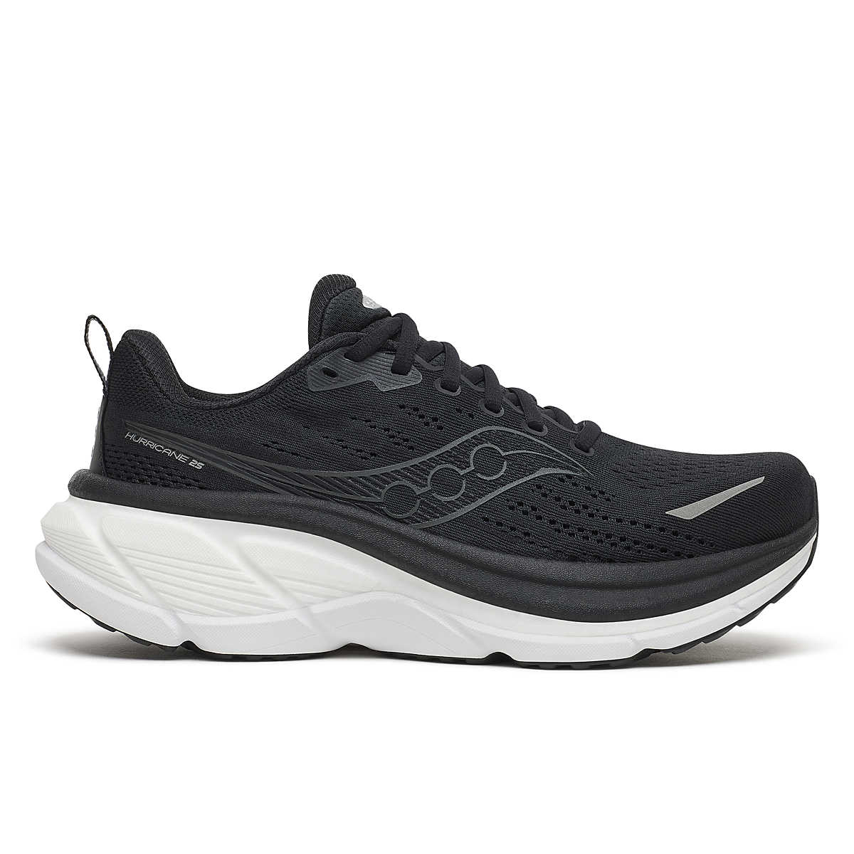 Women's Saucony Hurricane 25, Black/White, 6 B Medium