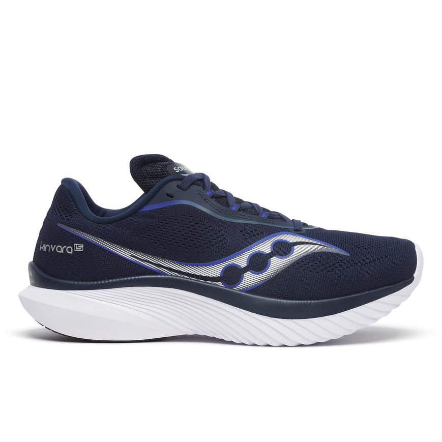 Mens Saucony Kinvara 15, Navy/White, 13 D Medium