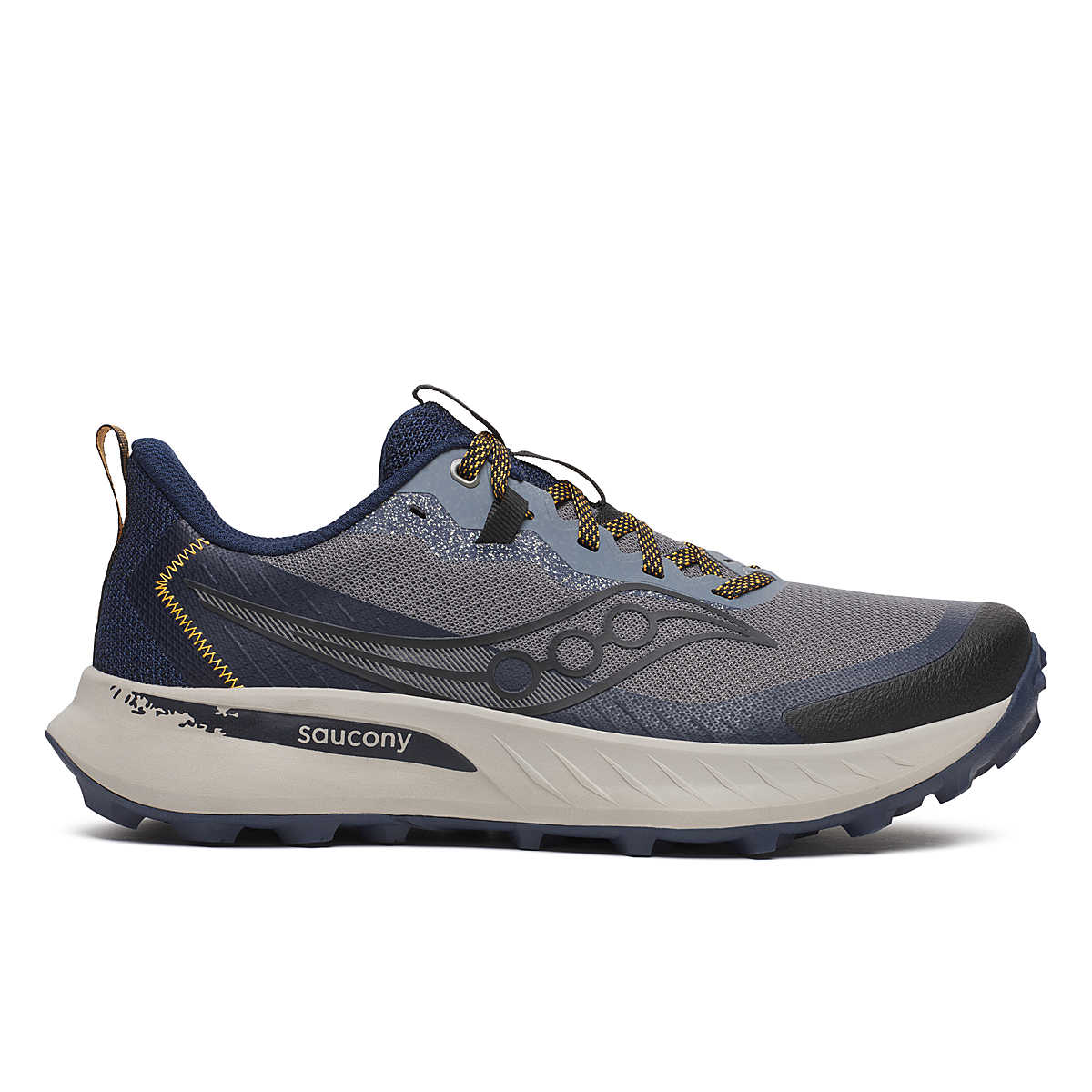 Men's Saucony Peregrine 15, Cinder/Navy, 10 D Medium