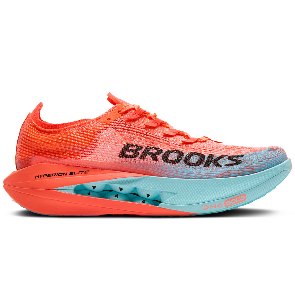 Men's Brooks Hyperion Elite 5, Pink Clay/Atomizer Blue, 11 D Medium