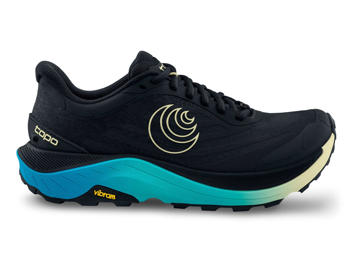 Women's Topo Athletic Ultraventure 4, Black/Lime, 6 D Wide
