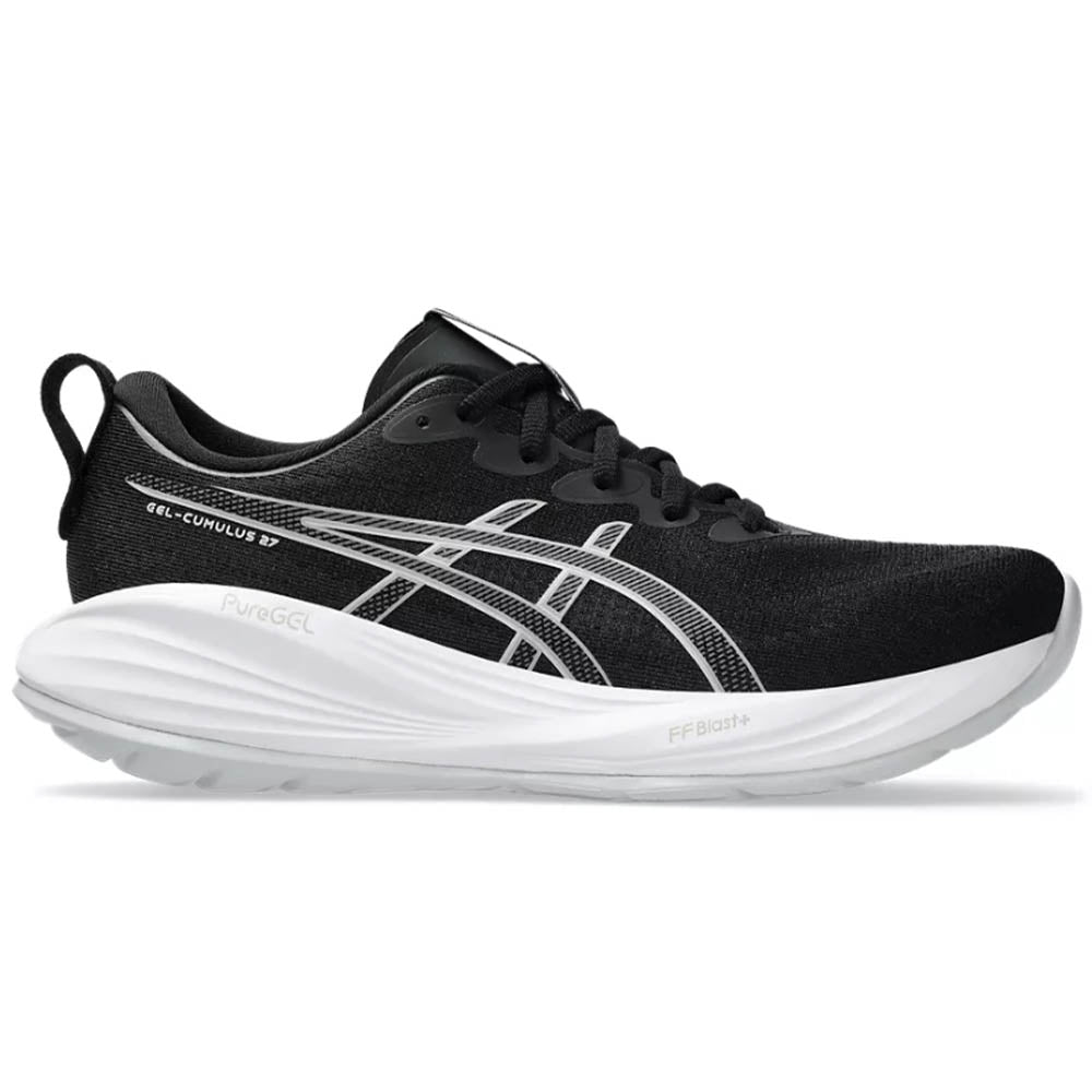 Women's Asics Gel-Cumulus 27, Black/Concrete, 10 D Wide