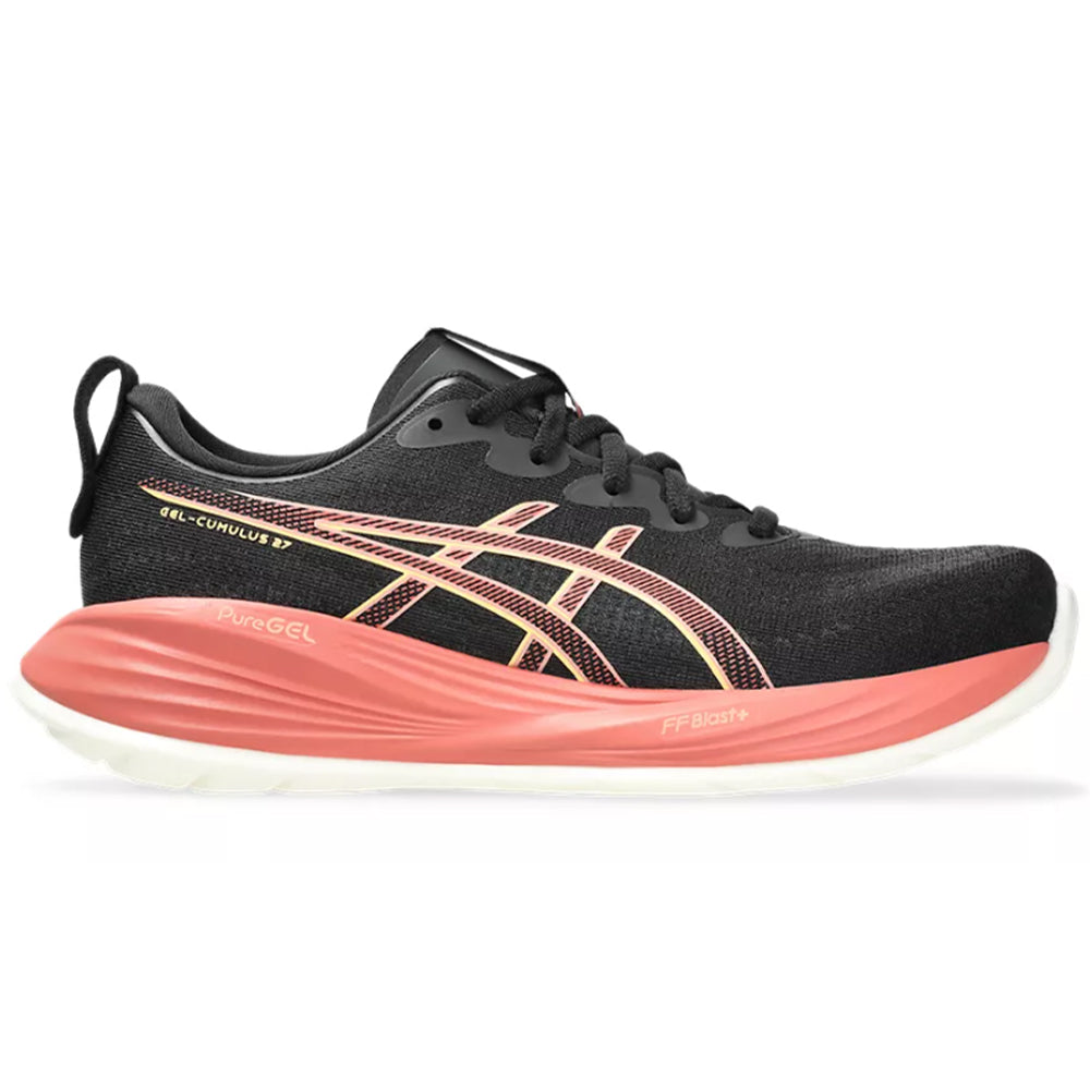 Women's Asics Gel-Cumulus 27, Black/Orange Glow, 9 B Medium