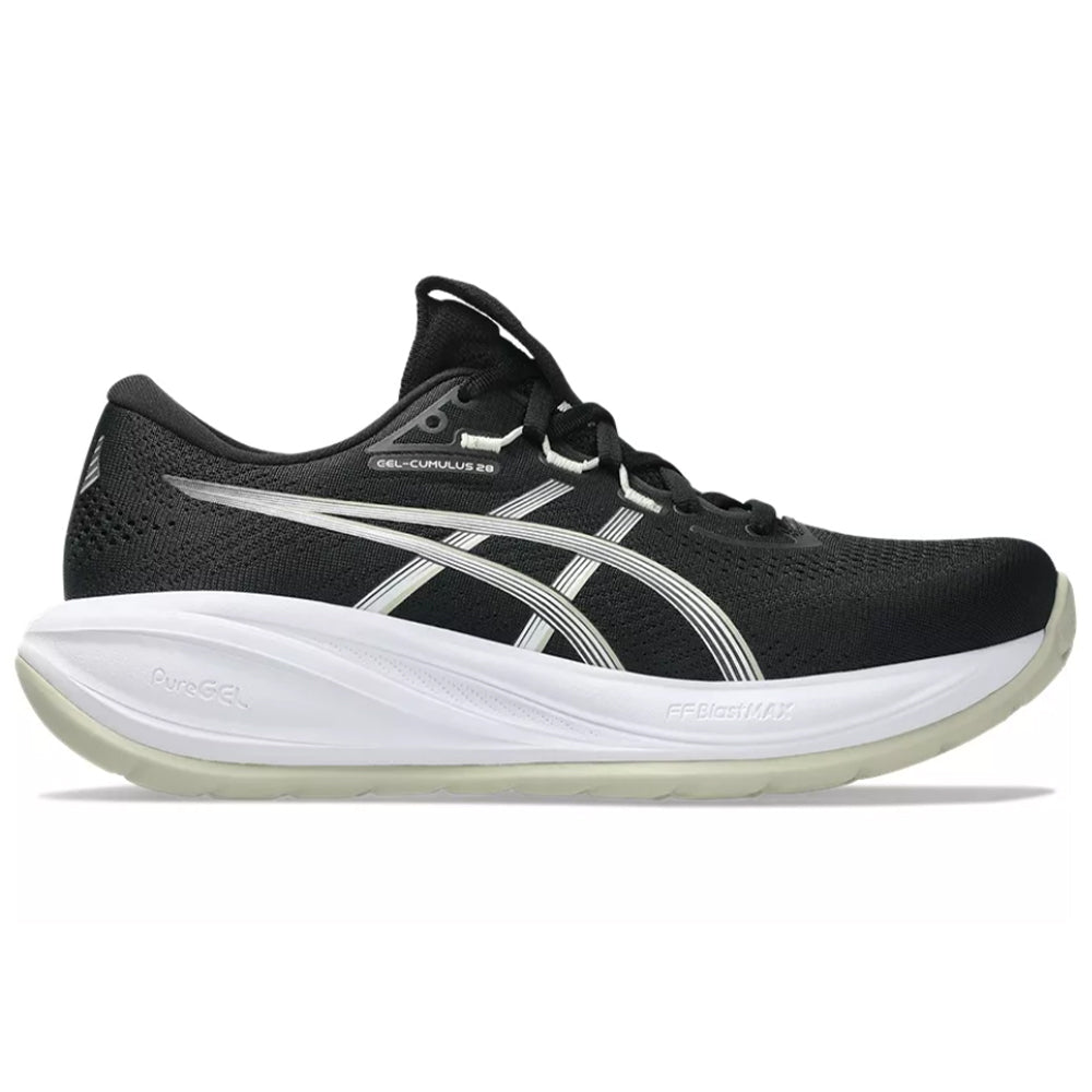 Women's Asics Gel-Cumulus 28, Black/White, 10 B Medium