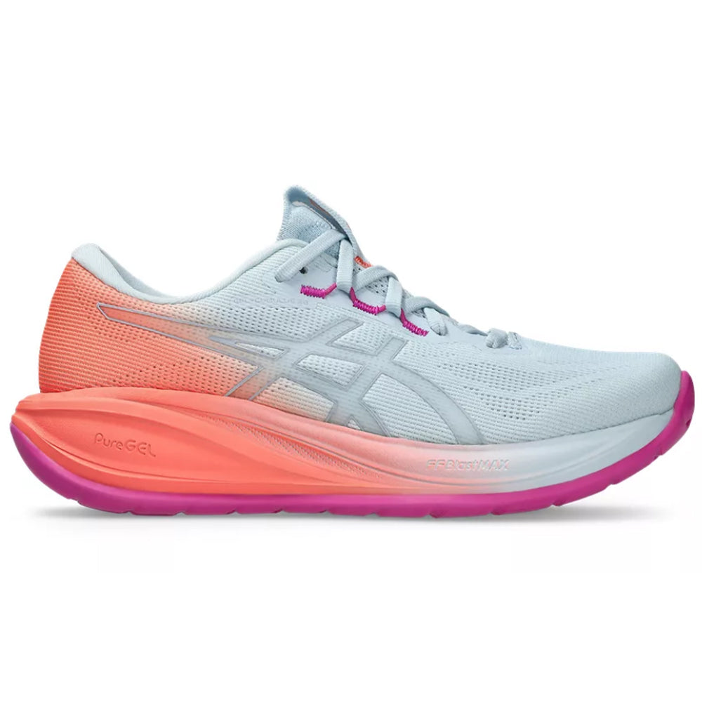 Women's Asics Gel-Cumulus 28, Sky/Sun Coral, 9 B Medium