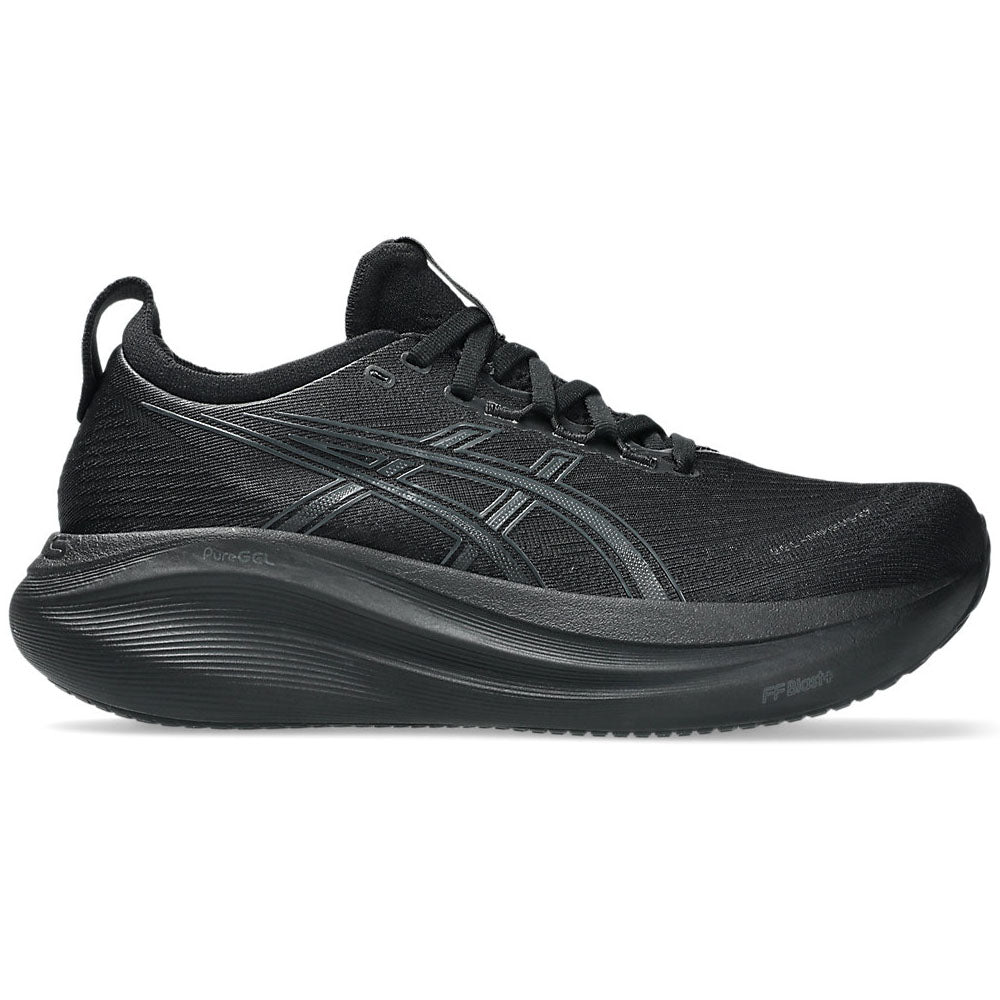 Womens Asics Gel-Nimbus 27, Black/Graphite Grey, 11 D Wide