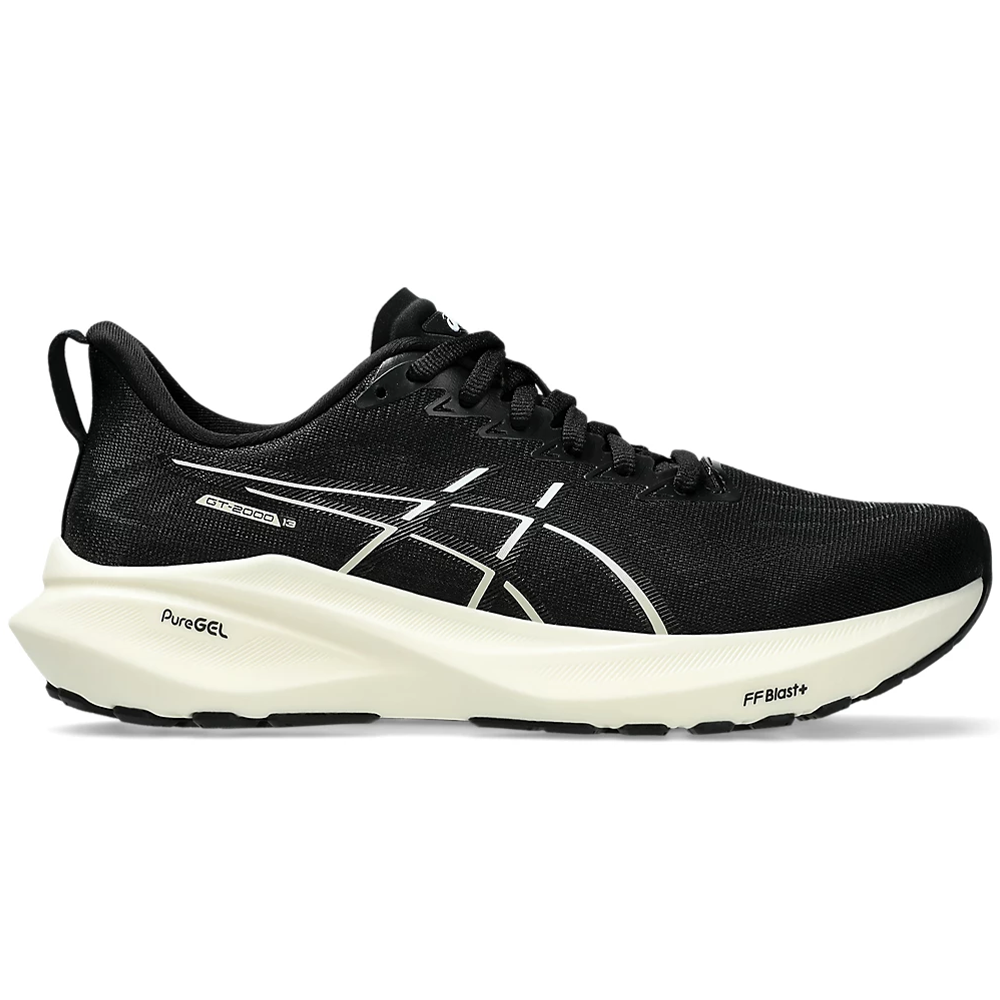 Womens Asics GT-2000 13, Black/White, 7.5 D Wide