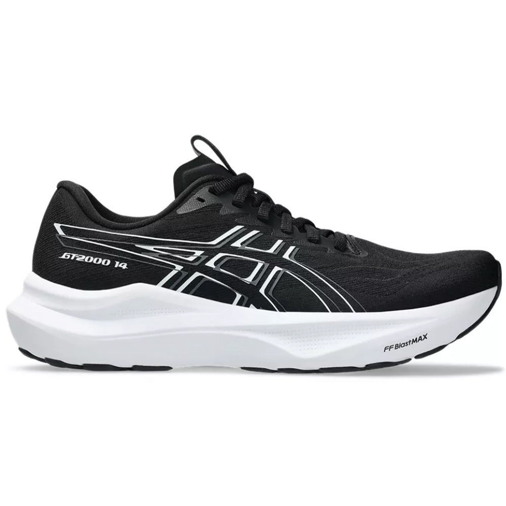 Women's Asics GT-2000 14, Black/White, 8.5 B Medium