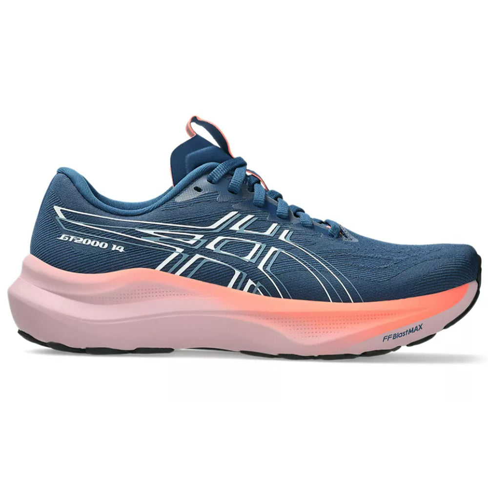 Women's Asics GT-2000 14, Twilight Blue/White, 9 B Medium