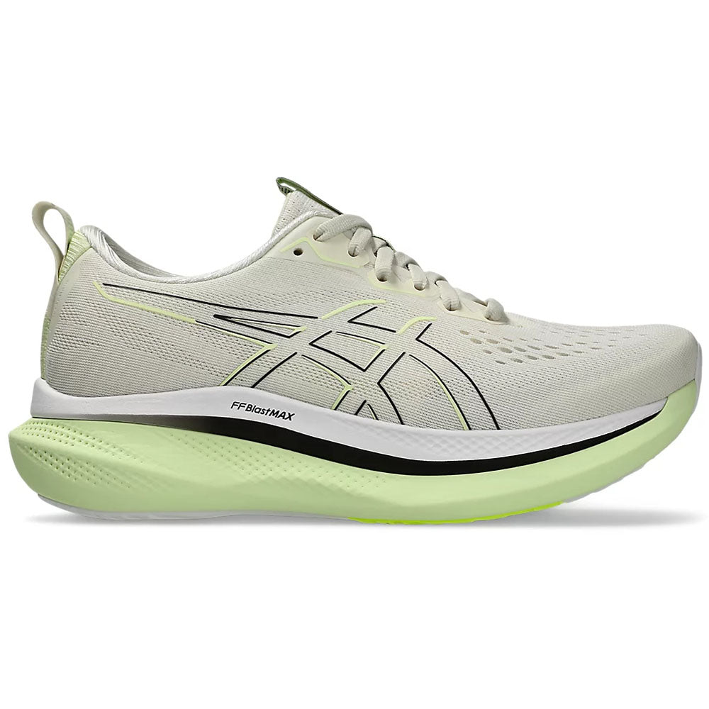 Women's Asics Glideride Max, Birch/Black, 9 B Medium