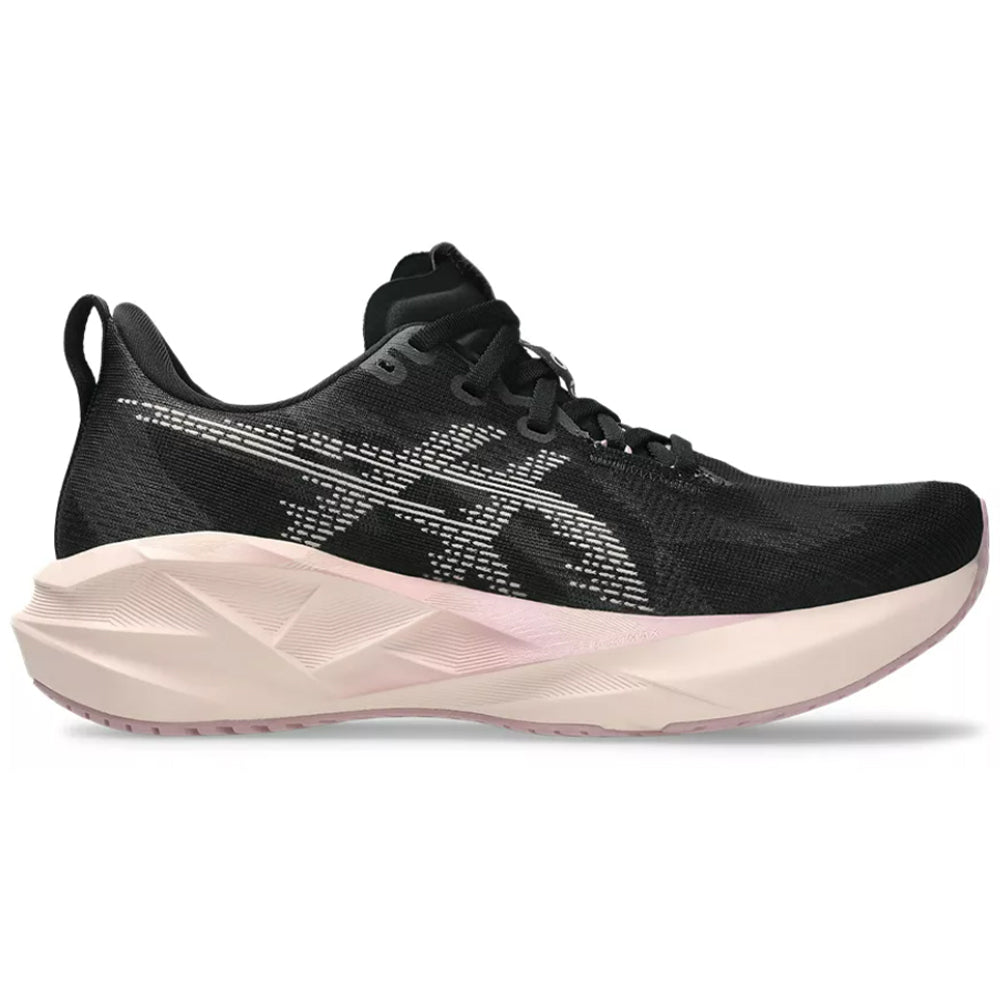 Women's Asics Novablast 5, Black/Pearl Pink, 6.5 B Medium