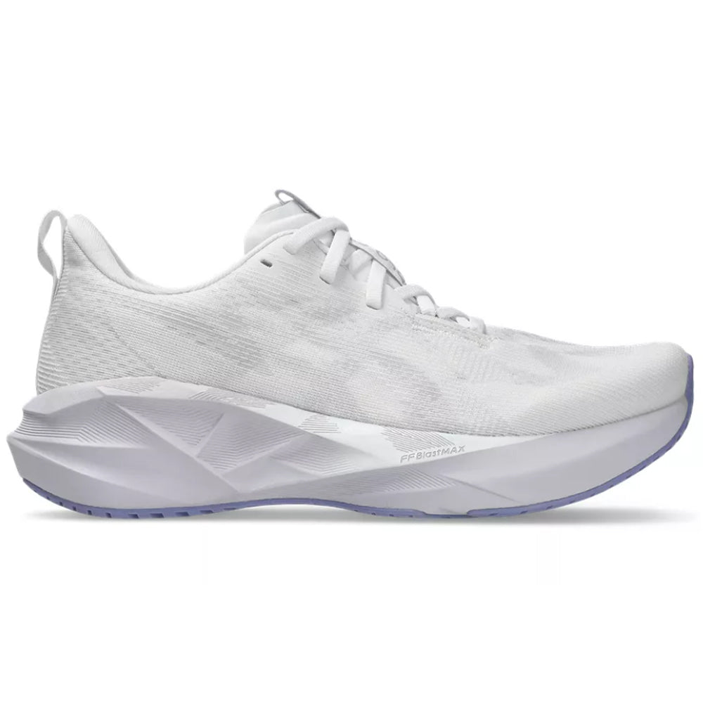 Women's Asics Novablast 5, White/Lilac Hint, 9.5 D Wide