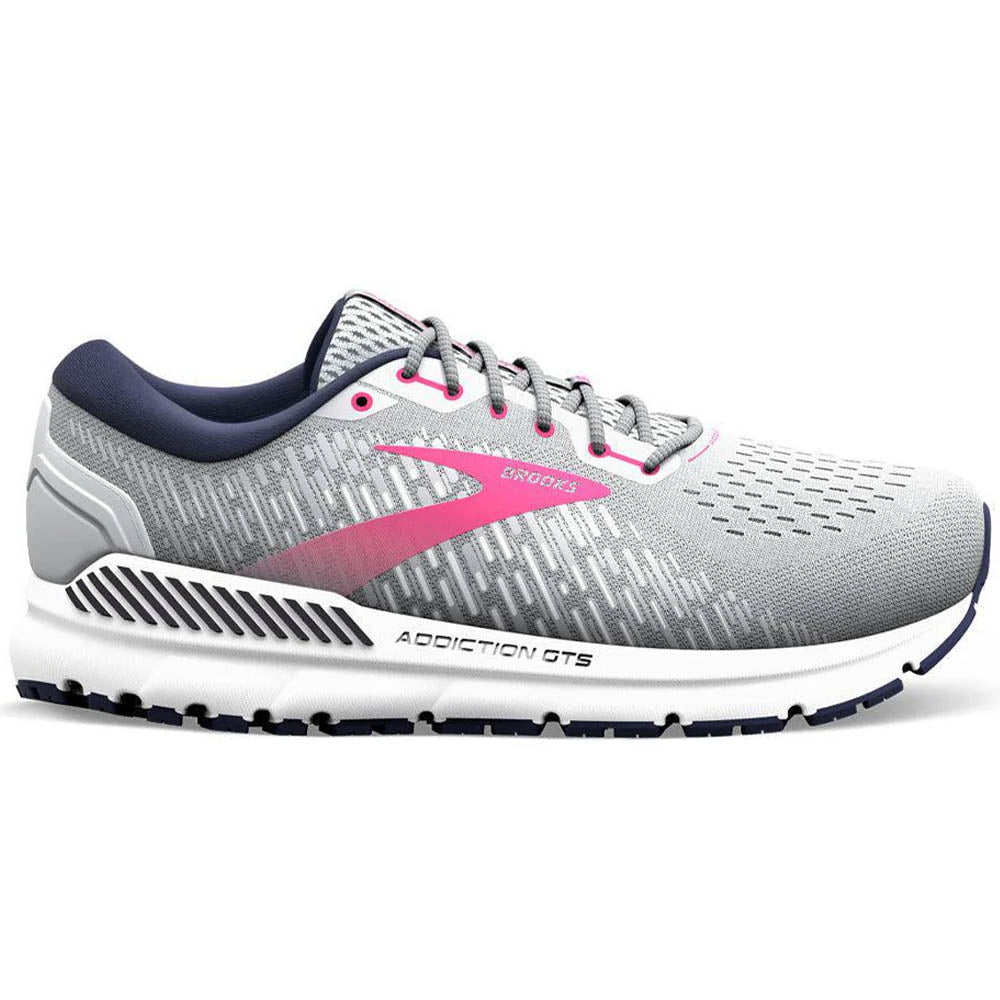 Women's Brooks Addiction GTS 15, Oyster/Peacoat/Lilac Rose, 5.5 B Medium