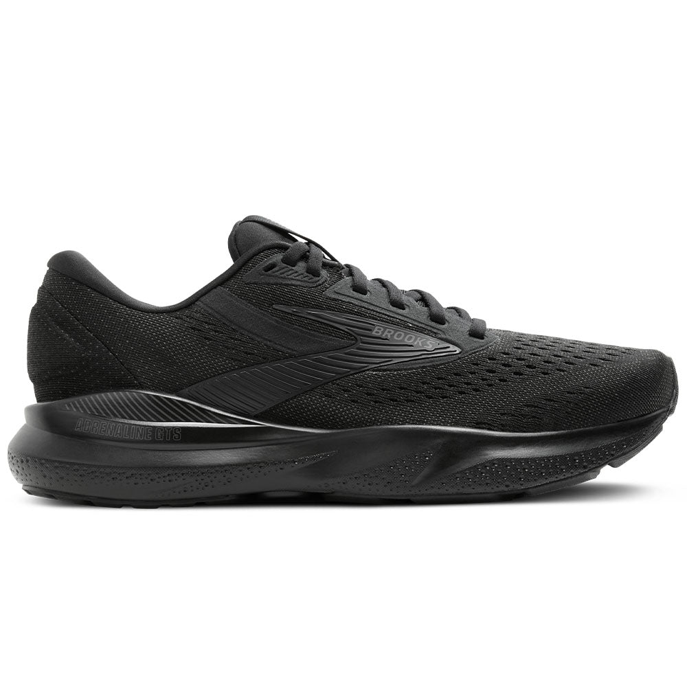 Womens Brooks Adrenaline GTS 24, Black/Black/Ebony, 9.5 B Medium