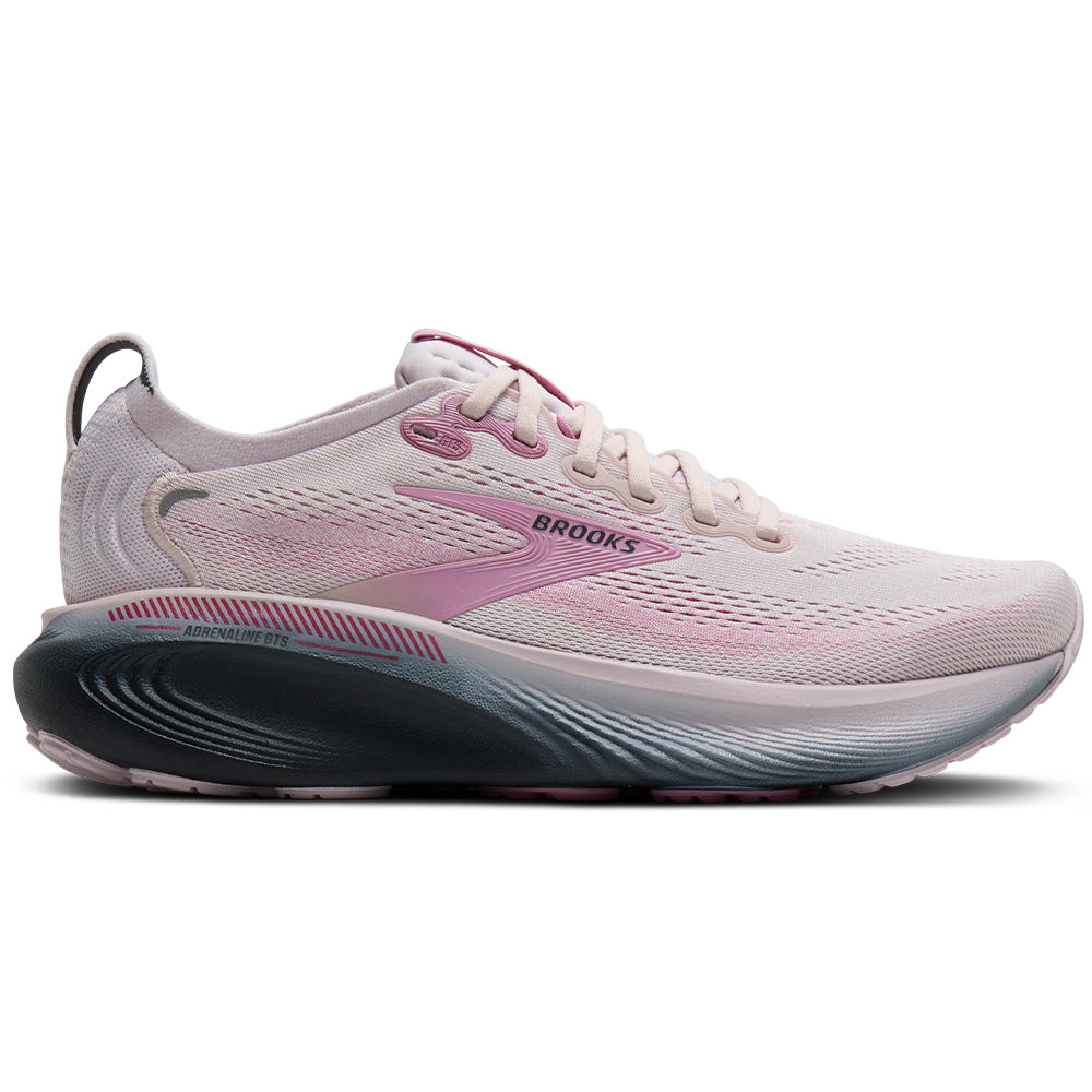 Women's Brooks Adrenaline GTS 25, Mauve/Ebony/Pink, 10 B Medium