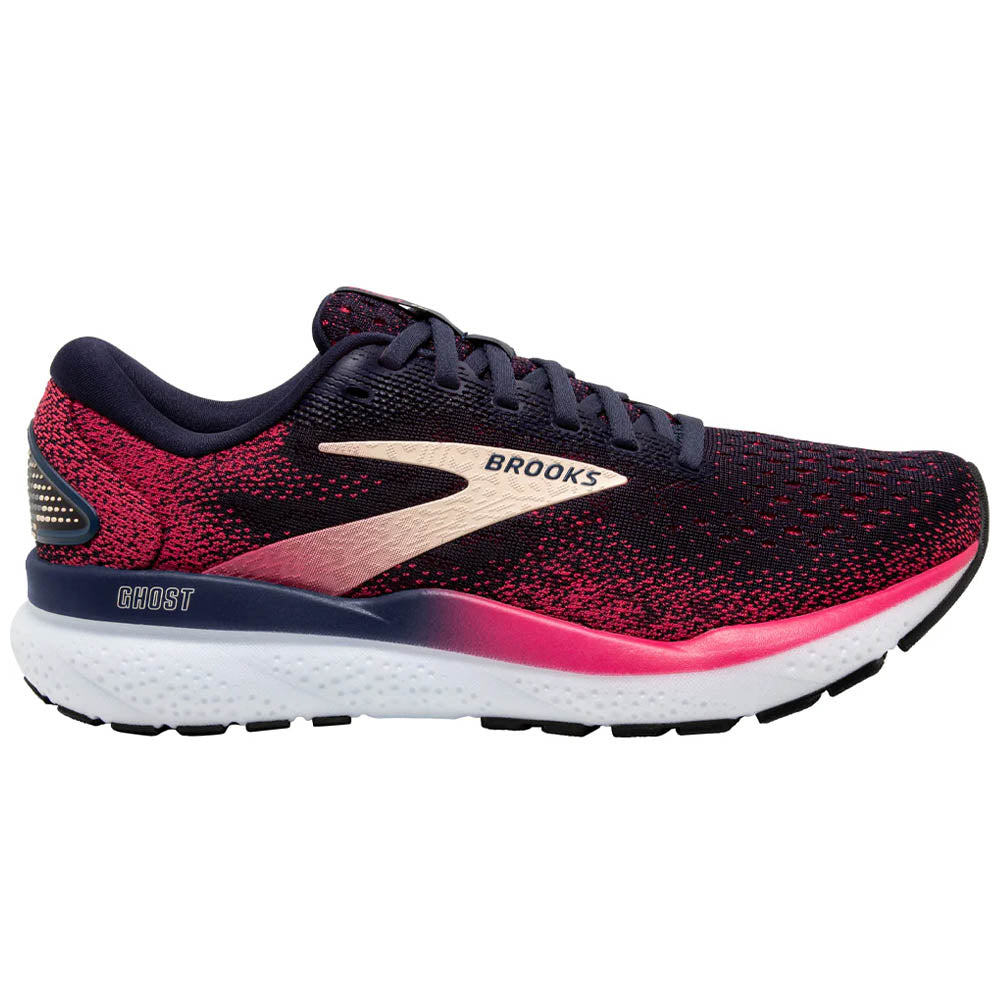 Womens Brooks Ghost 16, Peacoat/Raspberry/Apricot, 6.5 B Medium