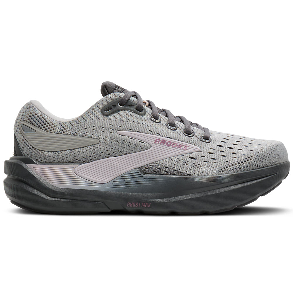 Women's Brooks Ghost Max 3, Harbor Mist/Poppy Seed/Pink, 6.5 B Medium