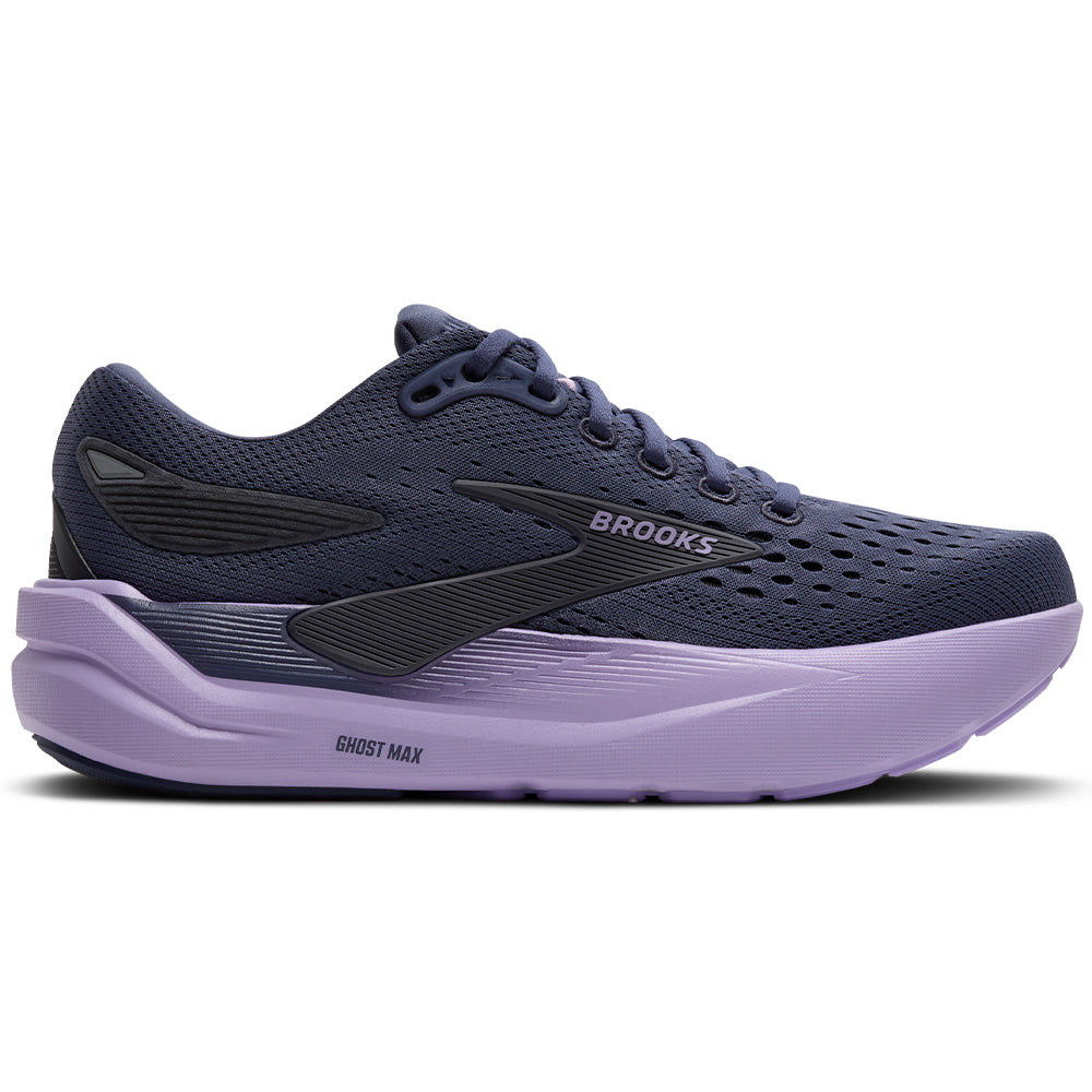 Women's Brooks Ghost Max 3, Nighshadow/Ebony/Purple, 5 B Medium