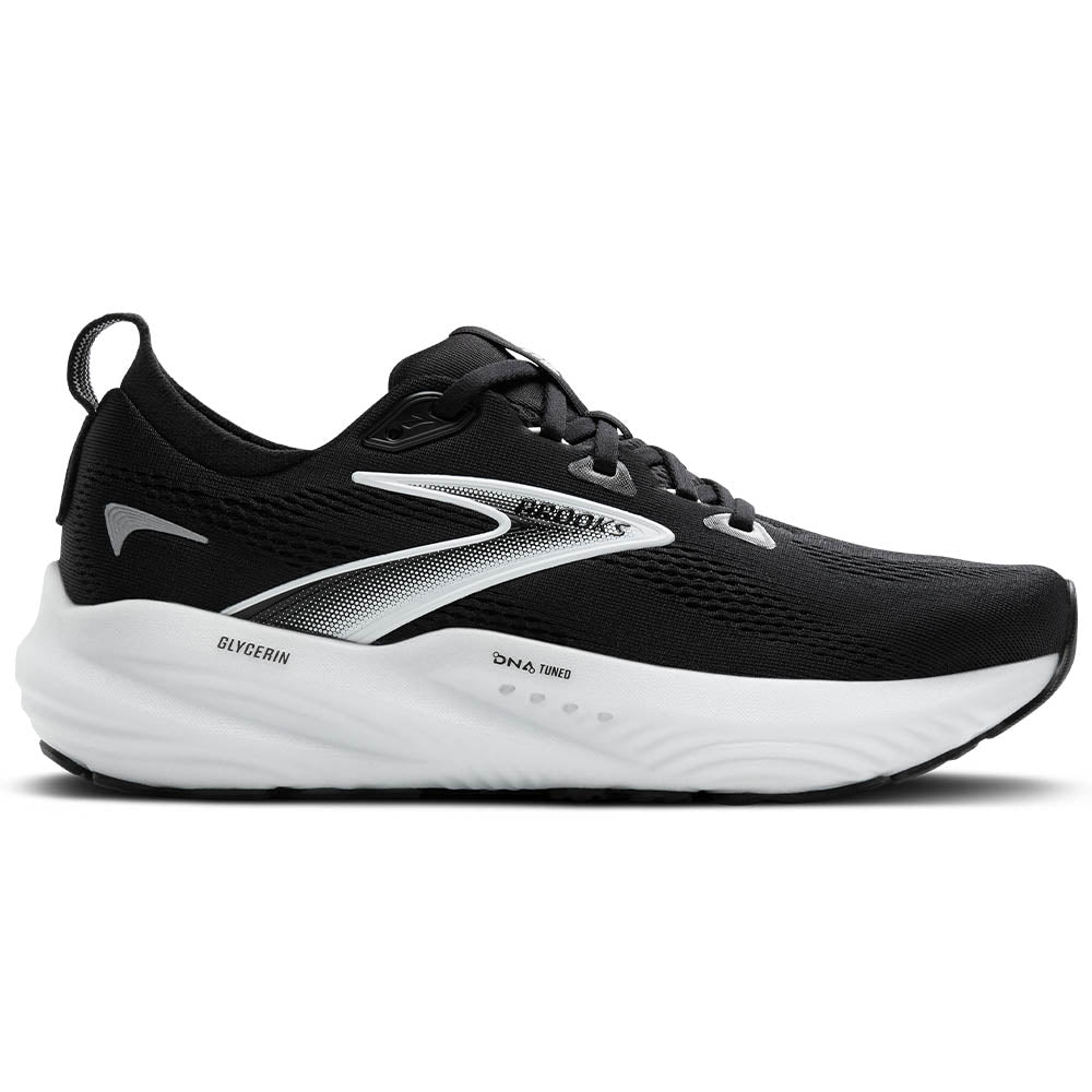 Women's Brooks Glycerin 22, Black/Grey/White, 6 B Medium