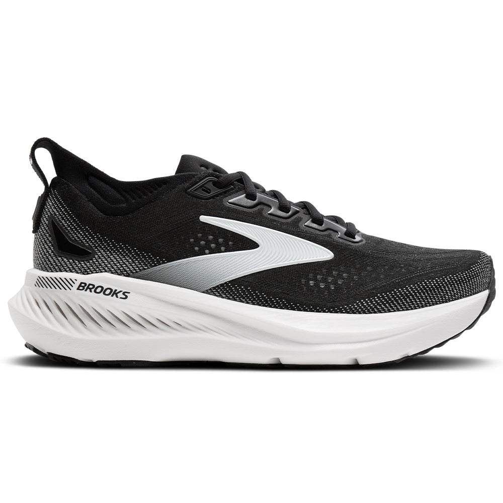 Women's Brooks Glycerin GTS 23, Black/Grey/White, 11 D Wide