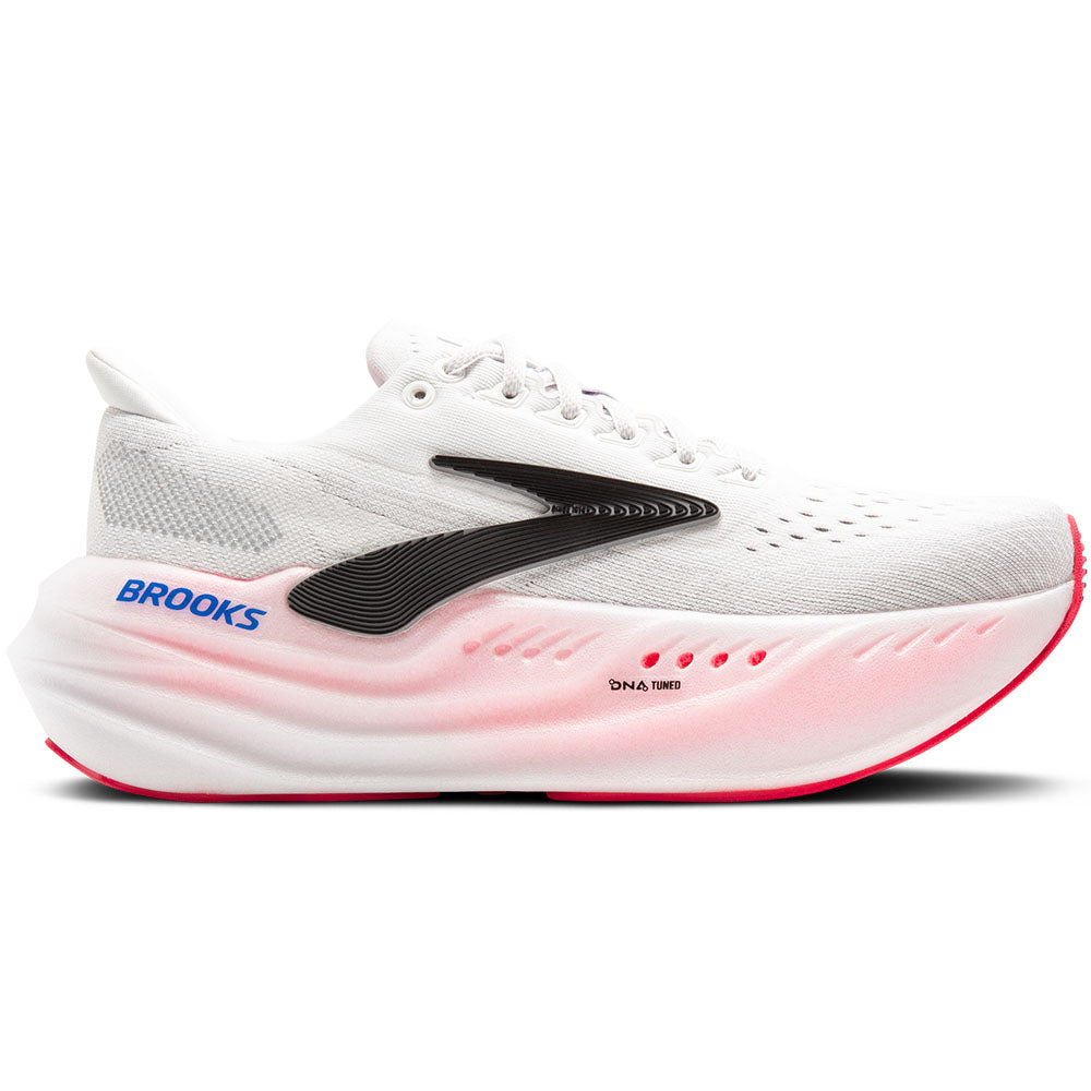 Women's Brooks Glycerin Max, White/Black/Diva Pink, 7.5 B Medium
