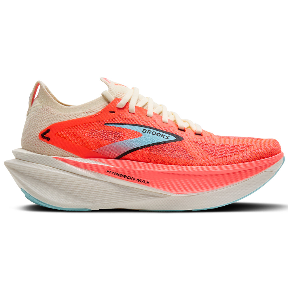 Women's Brooks Hyperion Max 3, Coconut/Fiery Coral/Atomizer, 5.5 B Medium