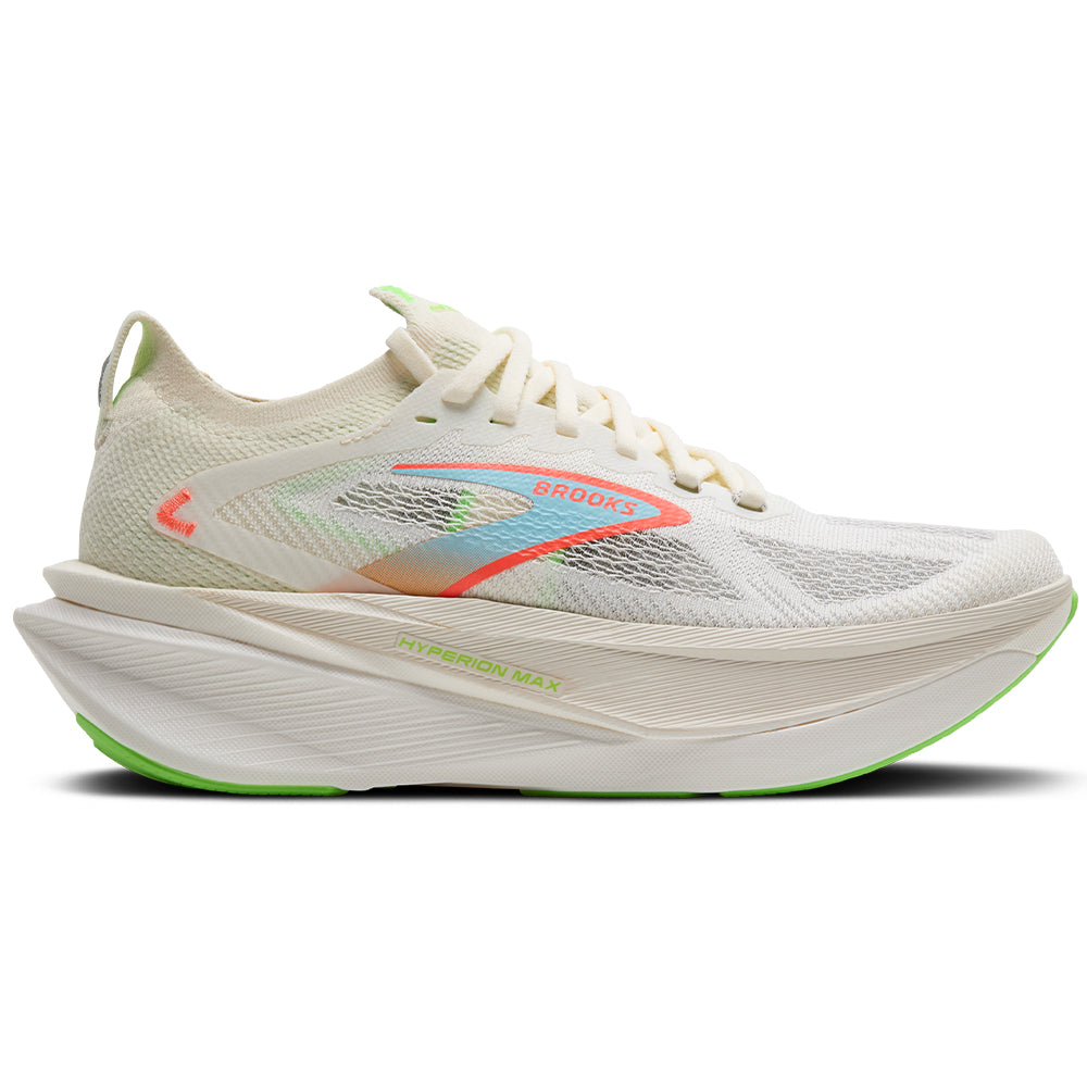 Women's Brooks Hyperion Max 3, Coconut/Green Gecko/Pink Clay, 6 B Medium
