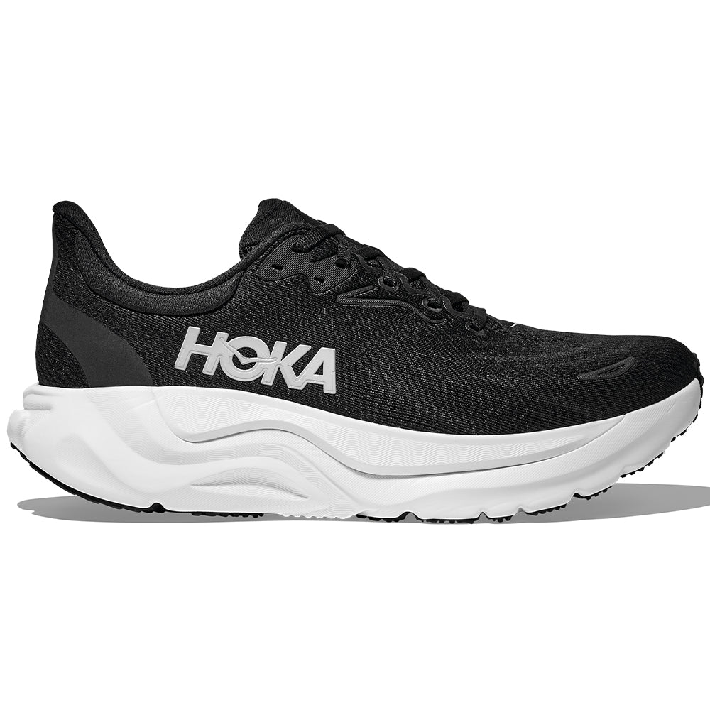 Women's Hoka Arahi 8, Black/White, 9 B Medium