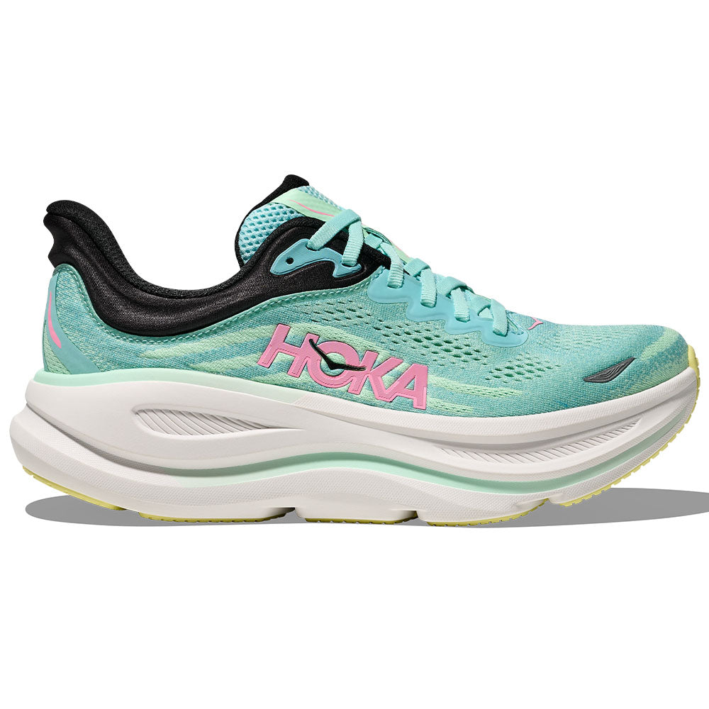 Women's Hoka Bondi 9, Blue Spark/Mint Fluorite, 8 B Medium