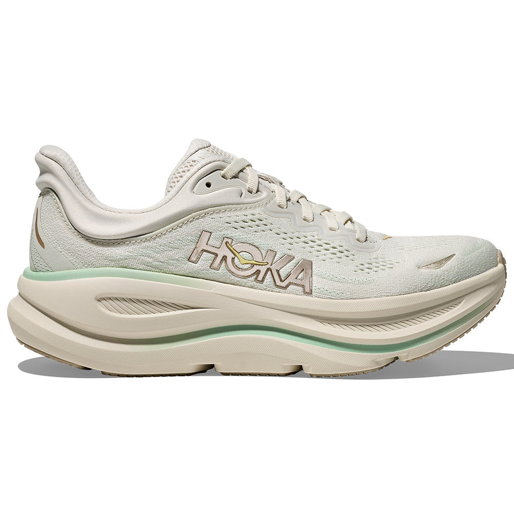 Women's Hoka Bondi 9, Truffle Salt/Sea Glass, 10 B Medium