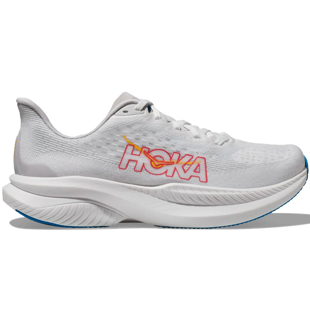 Women's Hoka Mach 6, White/Nimbus Cloud, 10 B Medium