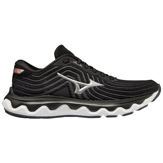 Womens Mizuno Wave Horizon 6, Black/Silver, 7.5 B Medium