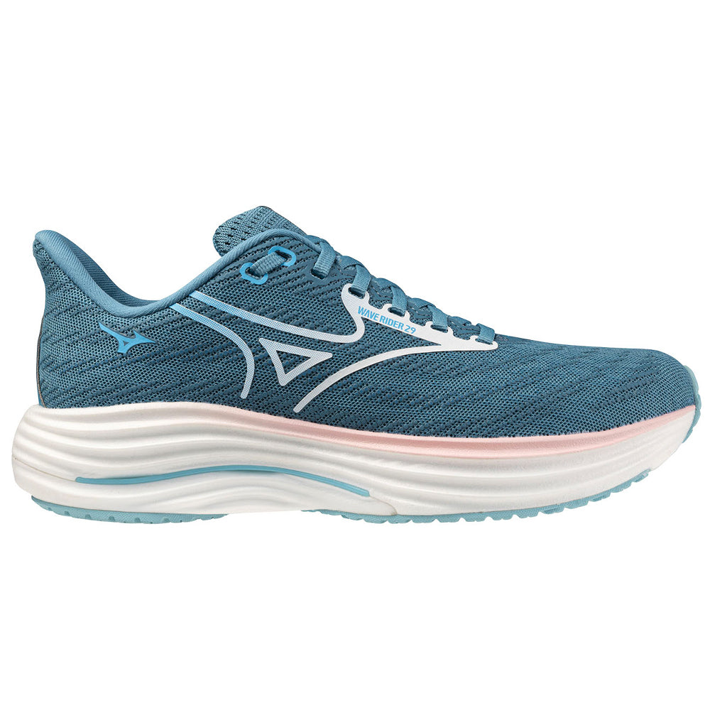 Women's Mizuno Wave Rider 29, Larkspur/White, 8.5 B Medium