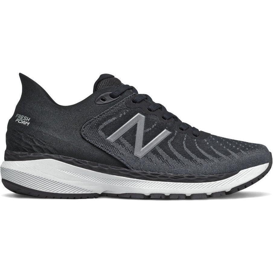Women's New Balance Fresh Foam 860 v11, Black/White/Lead, 6.5 2A Narrow