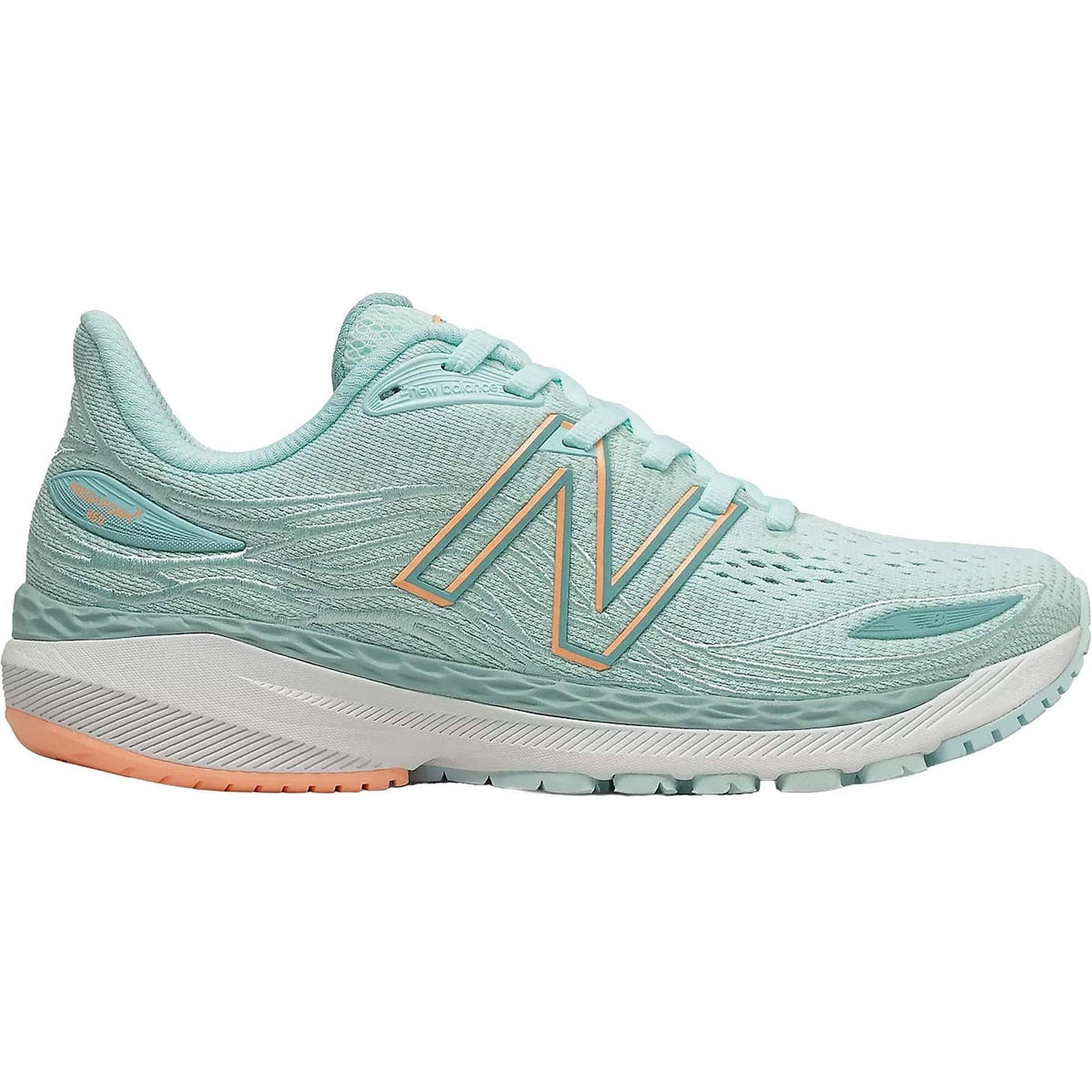 Women's New Balance Fresh Foam X 860v12, Pale Blue Chill/Light Mango, 7.5 2E Extra Wide