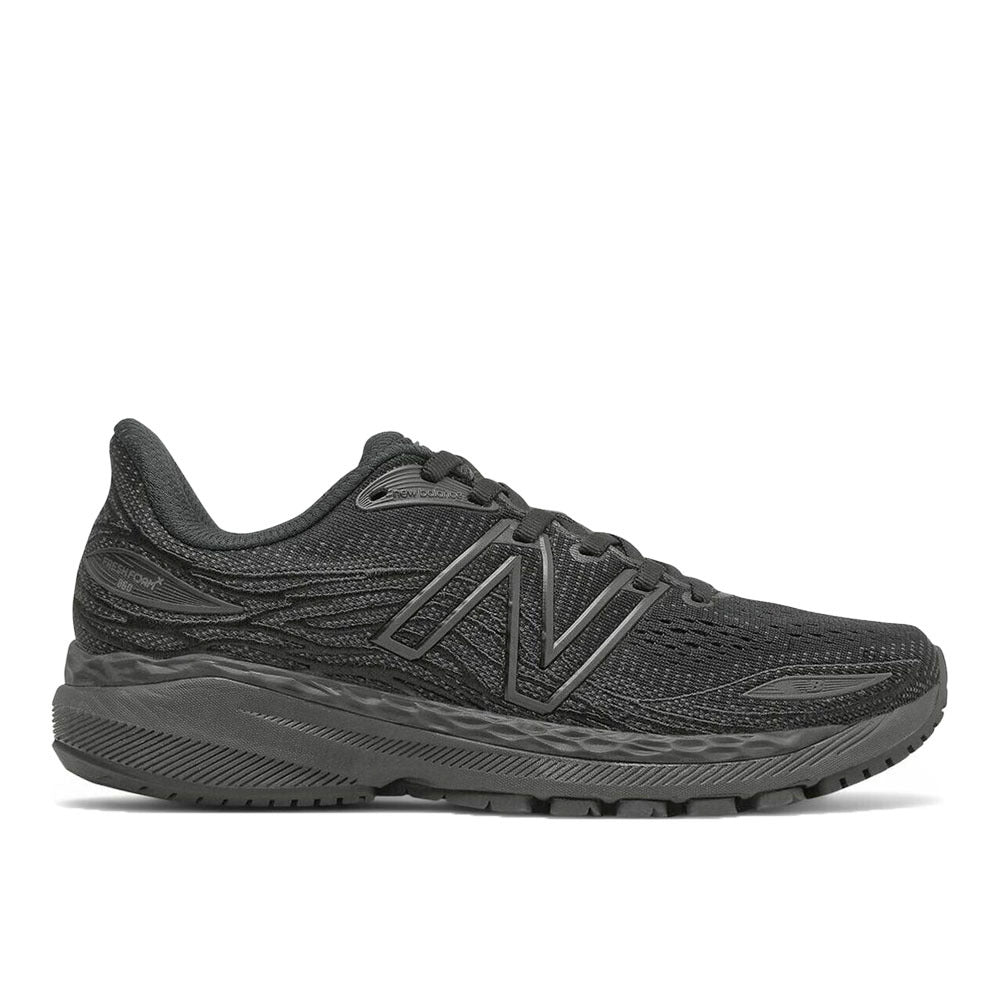 Women's New Balance Fresh Foam X 860v12, Black/Phantom, 7 2A Narrow