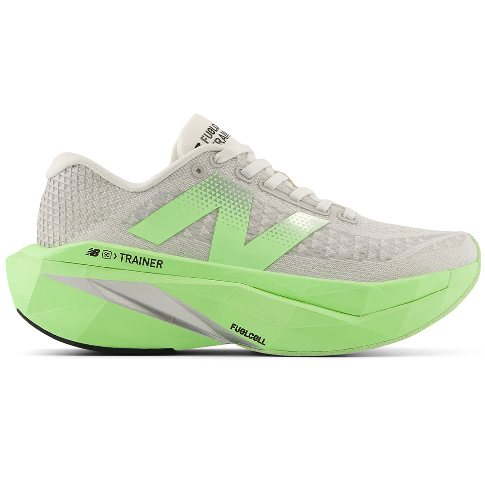 Women's New Balance FuelCell SuperComp Trainer v3, Mint Flash/Grey Matter/Reflection, 7 B Medium