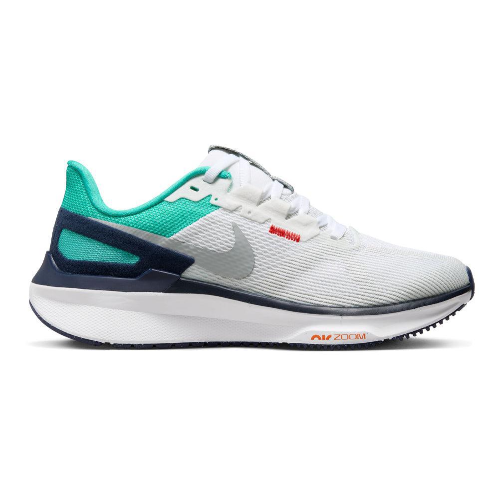 Womens Nike Structure 25, White/Lt Smoke Grey-Clear Jade-Jade Ice, 7.5 B Medium