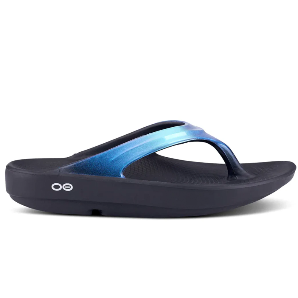 Womens OOFOS OOlala Luxe Sandal, Atlantis, 11 B Medium