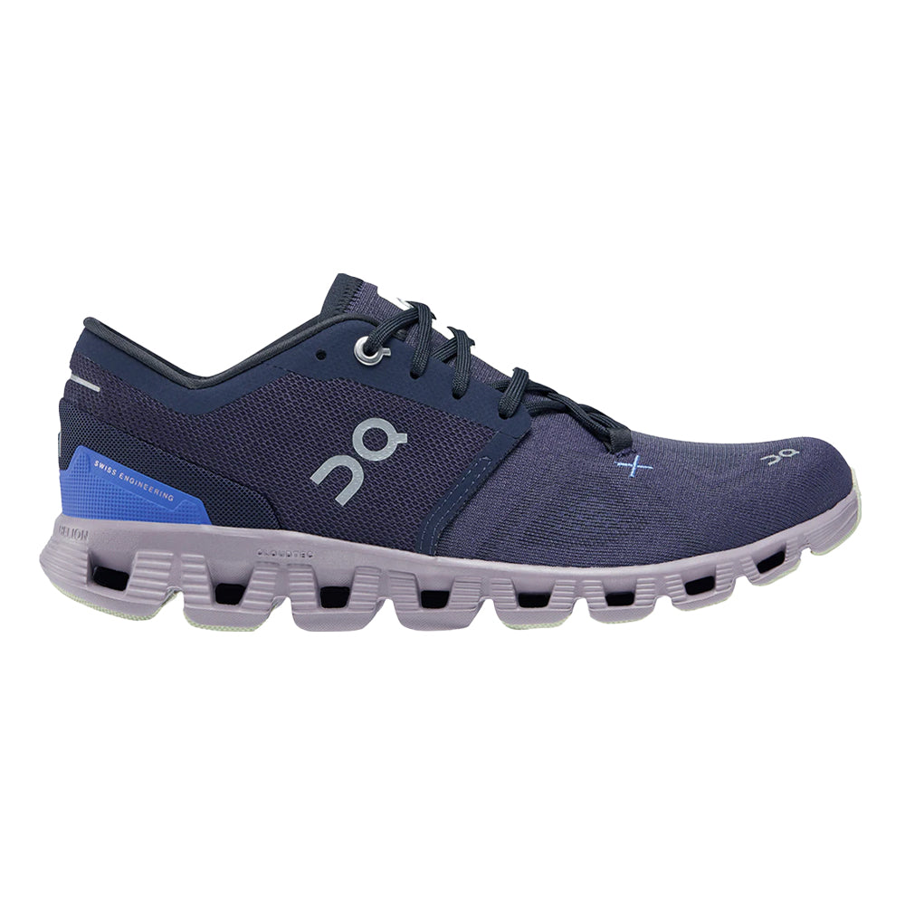 Women's On Cloud X 3, Midnight/Heron, 8.5 B Medium